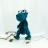 Dino Blau 26cm Wolle Strickware Amigurumi