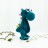 Dino Blau 26cm Wolle Strickware Amigurumi