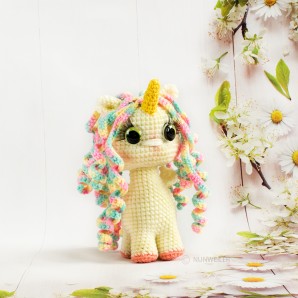 Einhorn Ponny 19cm Strickware Handmade Amigurumi